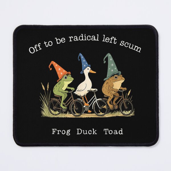 Item preview, Off To Be Radical Left Scum Cute Frog Duck Toad Biking Outfit designed and sold by NgumohaLanke.