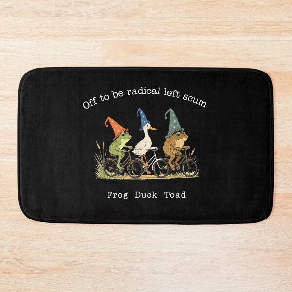 Item preview, Off To Be Radical Left Scum Cute Frog Duck Toad Biking Outfit designed and sold by NgumohaLanke.
