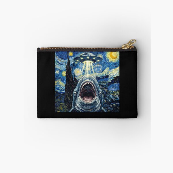 Item preview, Shark Starry Night UFO Van Gogh Art Animal Selfie Lover designed and sold by Kimberley King Art  King Art.