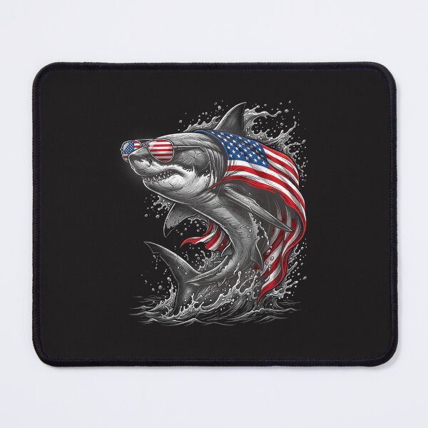Item preview, Patriotic Shark American Flag Shark Lover Vintage 4th Of July Design designed and sold by kiralynstration.