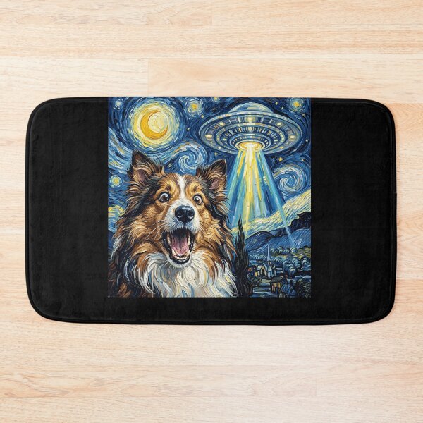 Item preview, Shetland Sheepdog Starry Night UFO Van Gogh Art Dog Selfie Lover designed and sold by Kimberley King Art  King Art.