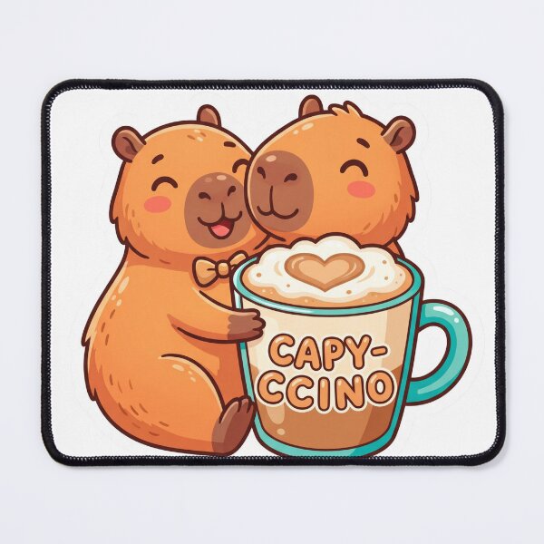 Item preview, Cute Capybara Coffee Lover Sticker designed and sold by fadli2020.