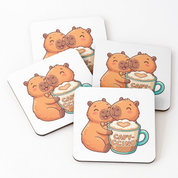Item preview, Cute Capybara Coffee Lover Sticker designed and sold by fadli2020.