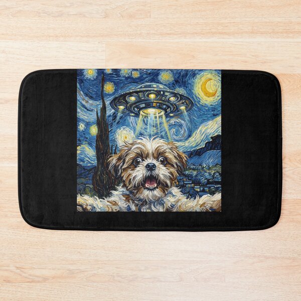 Item preview, Shih Tzu Starry Night UFO Van Gogh Art Dog Selfie Lover designed and sold by Kimberley King Art  King Art.