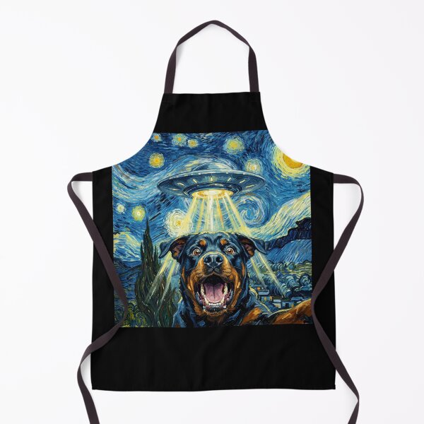 Item preview, Rottweiler Starry Night UFO Van Gogh Art Dog Selfie Lover designed and sold by Kimberley King Art King Art.