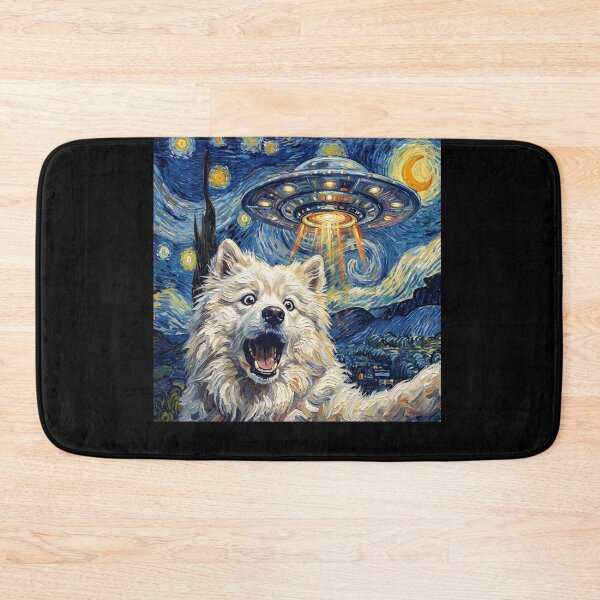 Item preview, Samoyed Starry Night UFO Van Gogh Art Dog Selfie Lover designed and sold by Kimberley King Art  King Art.