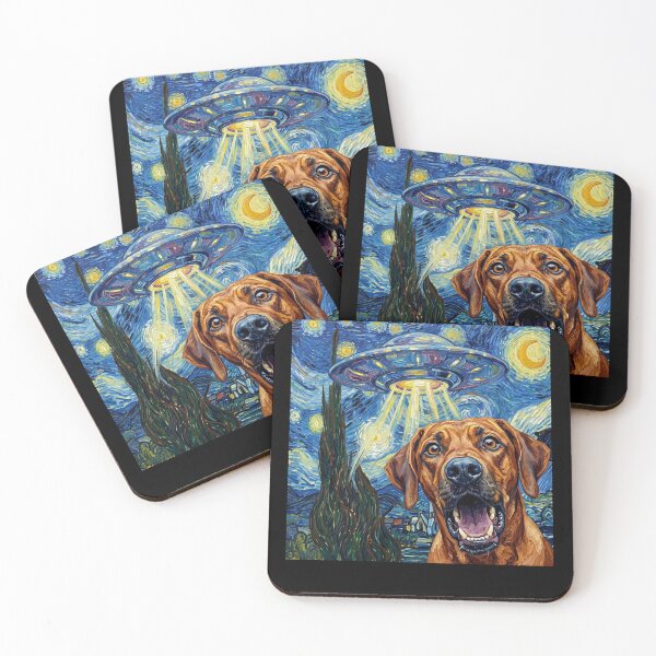 Item preview, Rhodesian Ridgeback Starry Night UFO Van Gogh Art Dog Selfie Lover designed and sold by Kimberley King Art  King Art.