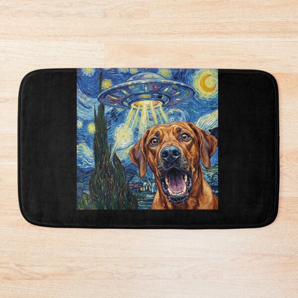 Item preview, Rhodesian Ridgeback Starry Night UFO Van Gogh Art Dog Selfie Lover designed and sold by Kimberley King Art  King Art.
