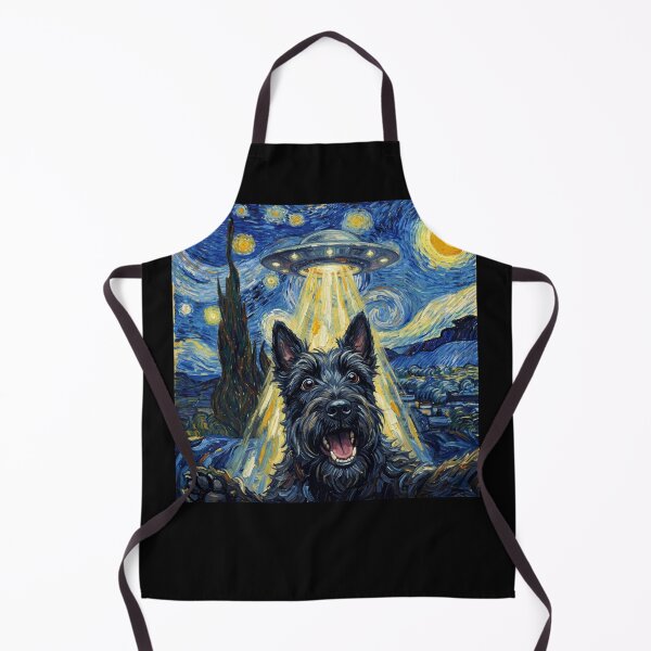Item preview, Scottish Terrier Starry Night UFO Van Gogh Art Dog Selfie Lover designed and sold by Kimberley King Art King Art.