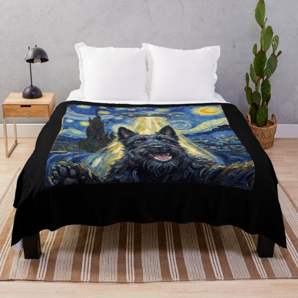 Item preview, Scottish Terrier Starry Night UFO Van Gogh Art Dog Selfie Lover designed and sold by Kimberley King Art King Art.