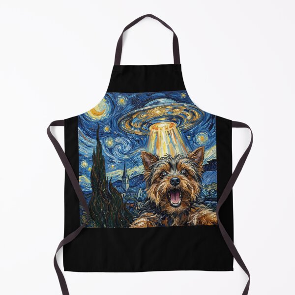 Item preview, Yorkshire Terrier Starry Night UFO Van Gogh Art Dog Selfie Lover designed and sold by Kimberley King Art King Art.