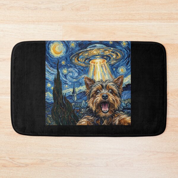 Item preview, Yorkshire Terrier Starry Night UFO Van Gogh Art Dog Selfie Lover designed and sold by Kimberley King Art  King Art.