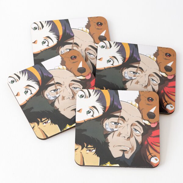 Item preview, Cowboy Bebop Crew Poster | Spike Faye Jet Ein Retro Anime Art designed and sold by PosterFuel.