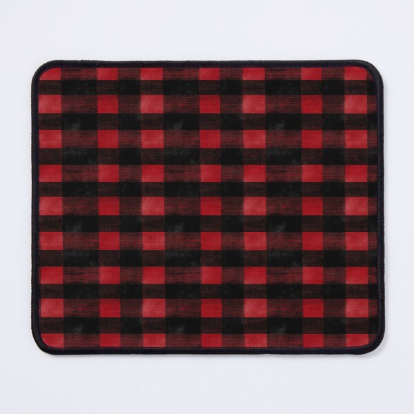 Item preview, Distressed Red And Black Woven Buffalo Check Pattern designed and sold by igraphixart.
