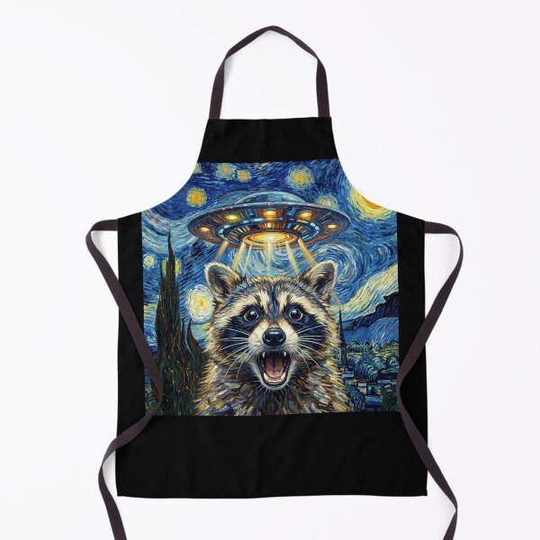 Item preview, Raccoon Starry Night UFO Van Gogh Art Animal Selfie Lover designed and sold by Kimberley King Art King Art.