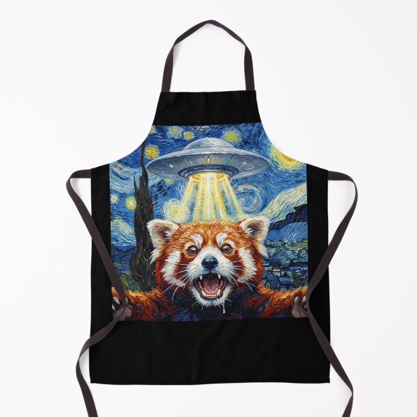 Item preview, Red Panda Starry Night UFO Van Gogh Art Animal Selfie Lover designed and sold by Kimberley King Art King Art.