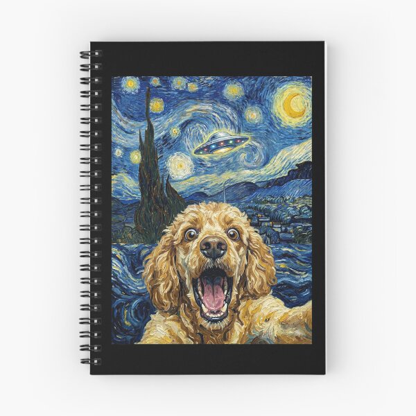 Artikelvorschau, Pudel Sternennacht UFO Van Gogh Kunst Hunde-Selfie-Liebhaber entworfen und verkauft von Kimberley King Art King Art.
