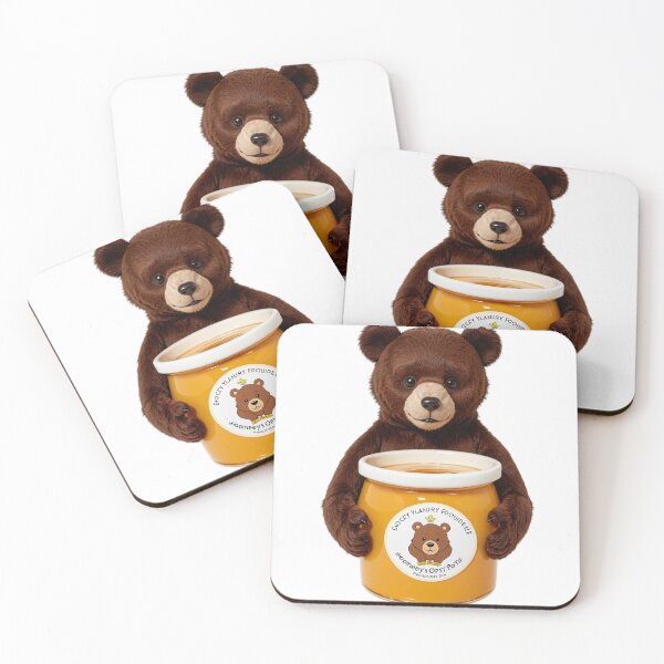 Item preview, Cute Honey Bear Vector Sticker designed and sold by mrshadow113.