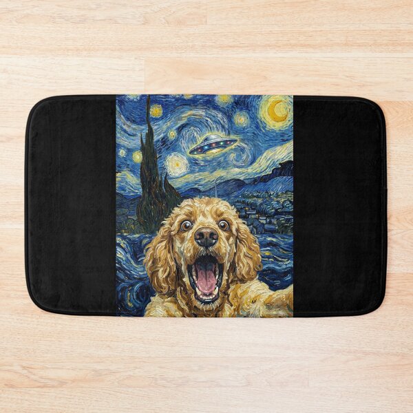 Item preview, Poodle Starry Night UFO Van Gogh Art Dog Selfie Lover designed and sold by Kimberley King Art  King Art.