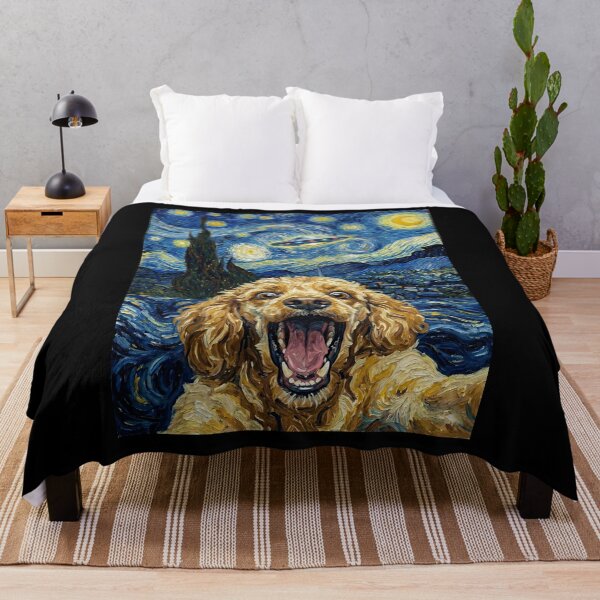 Item preview, Poodle Starry Night UFO Van Gogh Art Dog Selfie Lover designed and sold by Kimberley King Art King Art.