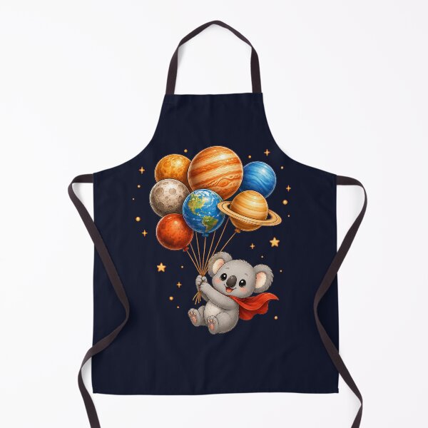 Item preview, Cute Kawaii Koala Flying with Planet Balloons designed and sold by Seculinator.