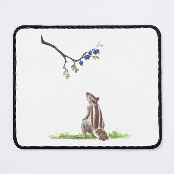 Item preview, Cute Squirrel Looking At Blueberries Nature Art designed and sold by Shwetamahaart.