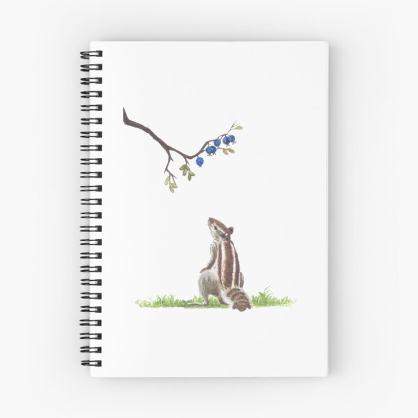 Item preview, Cute Squirrel Looking At Blueberries Nature Art designed and sold by Shwetamahaart.