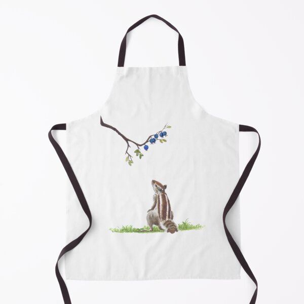 Item preview, Cute Squirrel Looking At Blueberries Nature Art designed and sold by Shwetamahaart.