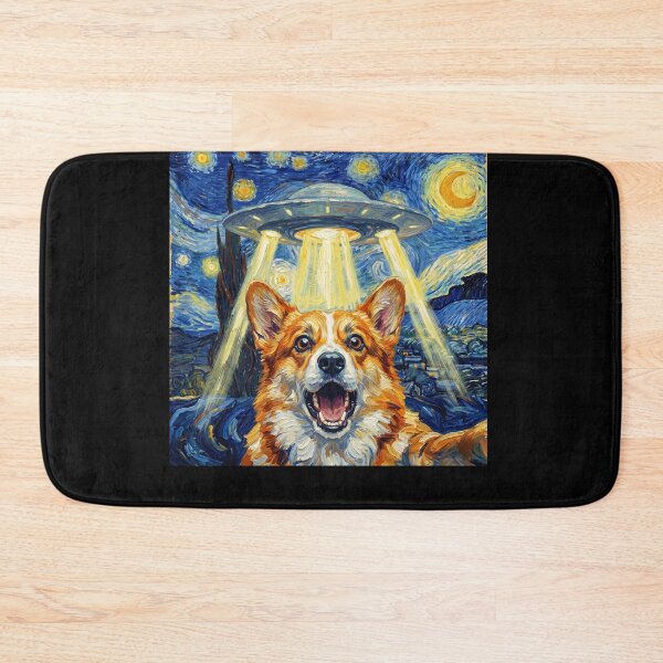 Item preview, Pembroke Welsh Corgi Starry Night UFO Van Gogh Art Dog Selfie Lover designed and sold by Kimberley King Art  King Art.