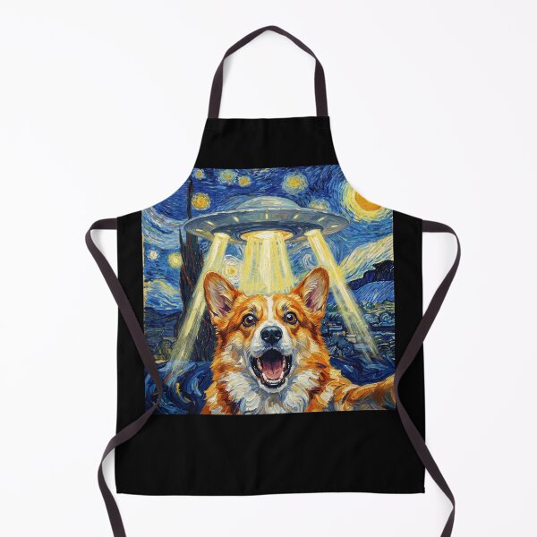 Item preview, Pembroke Welsh Corgi Starry Night UFO Van Gogh Art Dog Selfie Lover designed and sold by Kimberley King Art King Art.