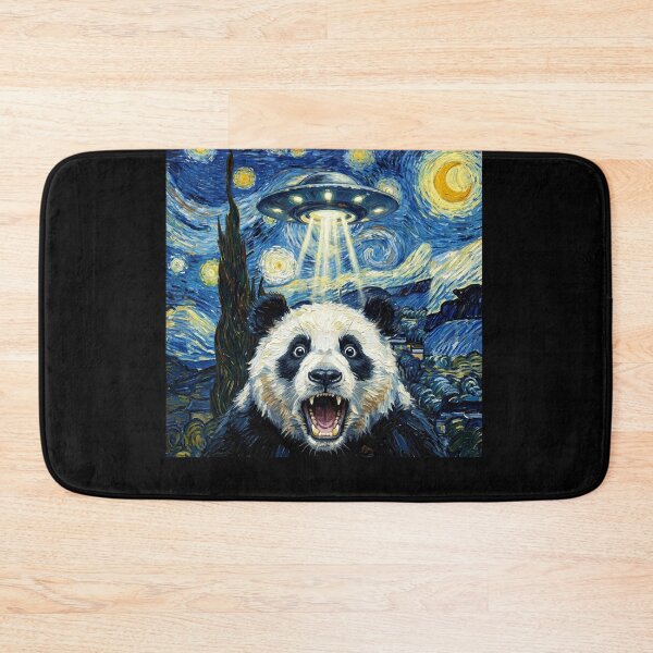 Item preview, Panda Starry Night UFO Van Gogh Art Animal Selfie Lover designed and sold by Kimberley King Art  King Art.