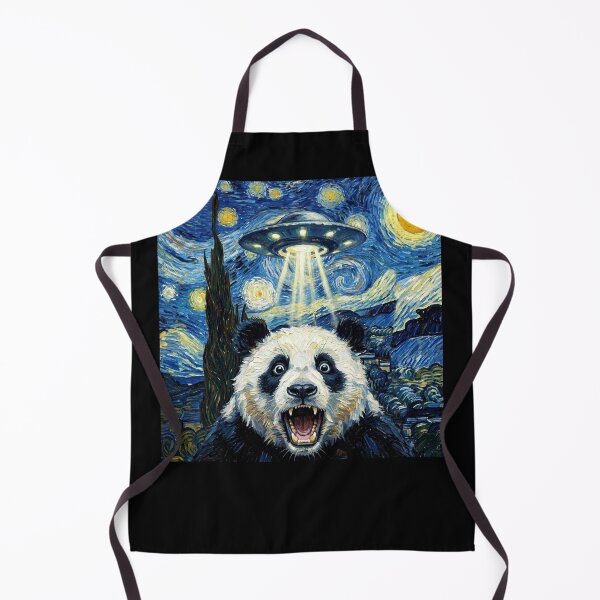 Item preview, Panda Starry Night UFO Van Gogh Art Animal Selfie Lover designed and sold by Kimberley King Art King Art.