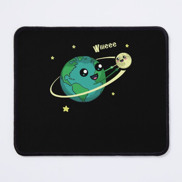 Item preview, Wiiiieee Happy Earth Moon Orbiting Space Cartoon designed and sold by marke770.