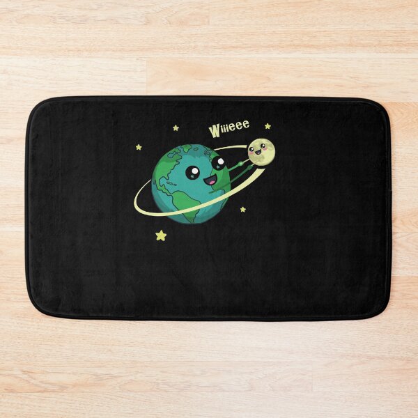 Item preview, Wiiiieee Happy Earth Moon Orbiting Space Cartoon designed and sold by marke770.