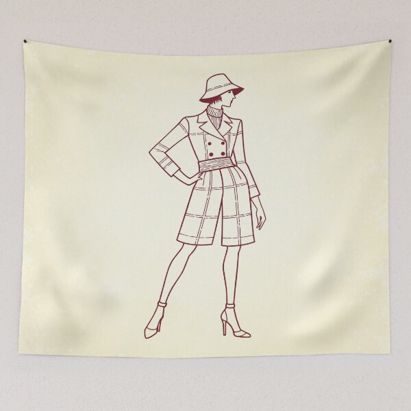 Item preview, Retro Fashion Sketch Illustration designed and sold by ArtByBoya.