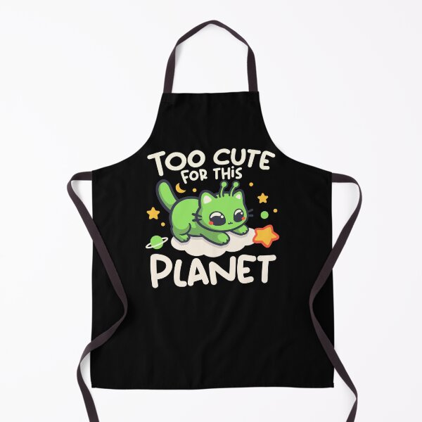 Item preview, Too Cute For This Planet - Kawaii Alien Kitten Space Art designed and sold by NemiMakeit.