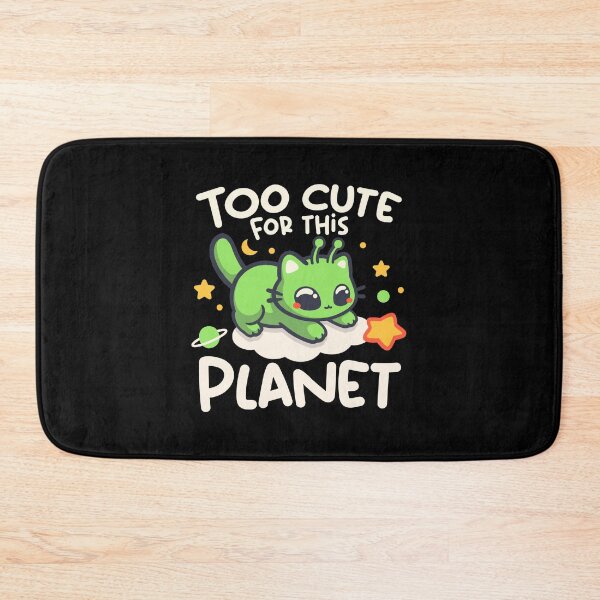 Item preview, Too Cute For This Planet - Kawaii Alien Kitten Space Art designed and sold by NemiMakeit.