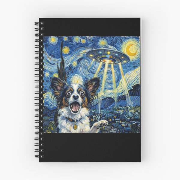 Item preview, Papillon Starry Night UFO Van Gogh Art Dog Selfie Lover designed and sold by Kimberley King Art  King Art.