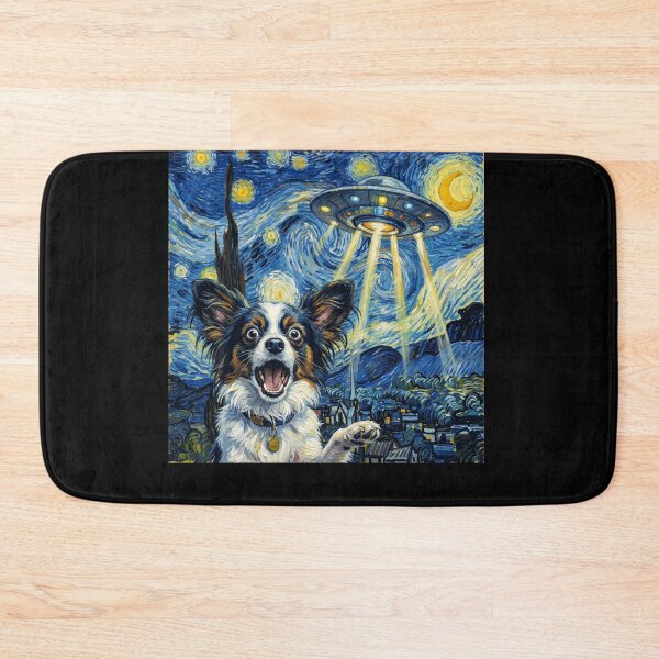 Item preview, Papillon Starry Night UFO Van Gogh Art Dog Selfie Lover designed and sold by Kimberley King Art  King Art.