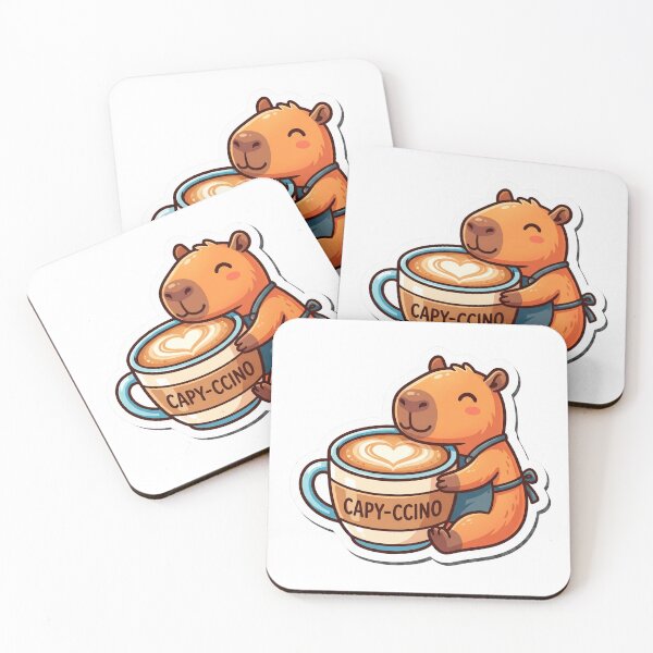 Item preview, Capybara Coffee Lover Sticker designed and sold by fadli2020.