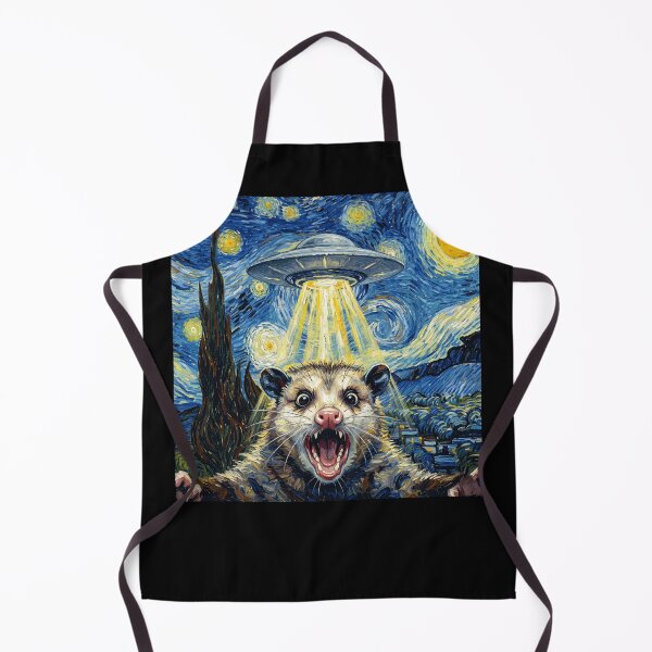 Item preview, Opossum Starry Night UFO Van Gogh Art Animal Selfie Lover designed and sold by Kimberley King Art King Art.