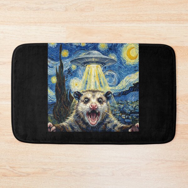 Item preview, Opossum Starry Night UFO Van Gogh Art Animal Selfie Lover designed and sold by Kimberley King Art  King Art.
