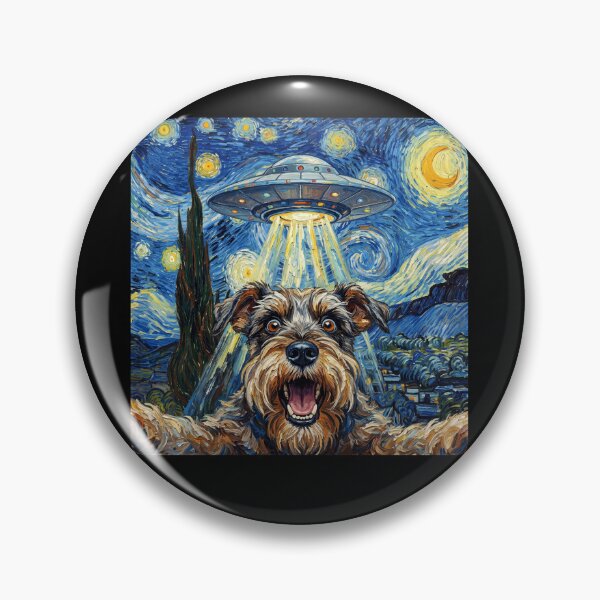 Item preview, Miniature Schnauzer Starry Night UFO Van Gogh Art Dog Selfie Lover designed and sold by Kimberley King Art  King Art.
