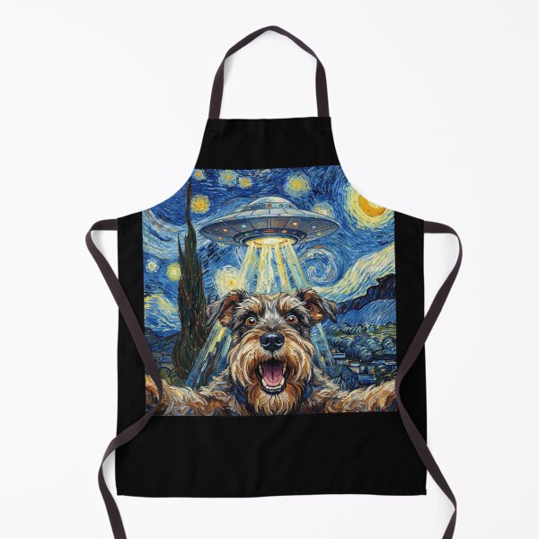Item preview, Miniature Schnauzer Starry Night UFO Van Gogh Art Dog Selfie Lover designed and sold by Kimberley King Art King Art.