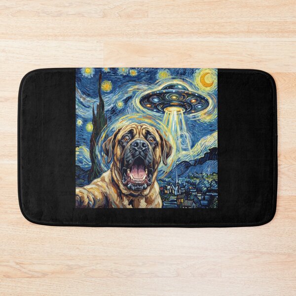 Item preview, Mastiff Starry Night UFO Van Gogh Art Dog Selfie Lover designed and sold by Kimberley King Art  King Art.