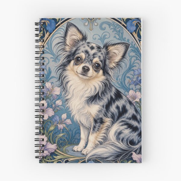 Item preview, Blue Merle Chihuahua Art Nouveau Style designed and sold by AntiqueImages.