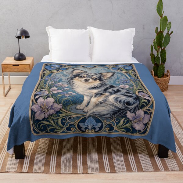 Item preview, Blue Merle Chihuahua Art Nouveau Style designed and sold by AntiqueImages.