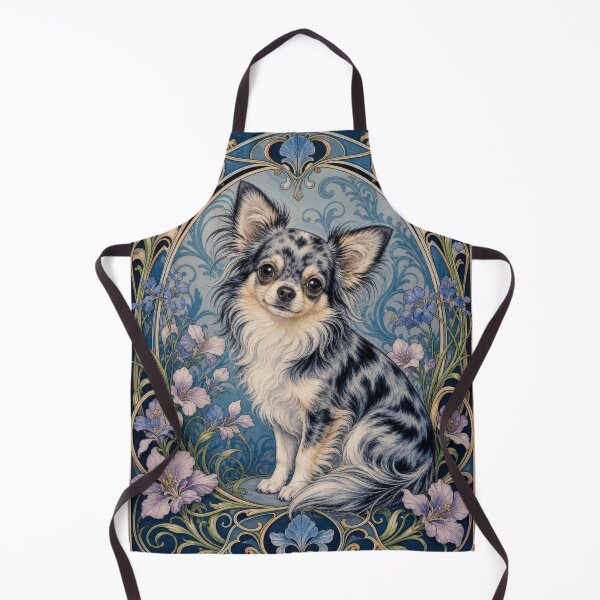 Item preview, Blue Merle Chihuahua Art Nouveau Style designed and sold by AntiqueImages.