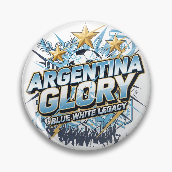 Item preview, Argentina Glory Blue White Legacy Football Design designed and sold by Aminlazir.