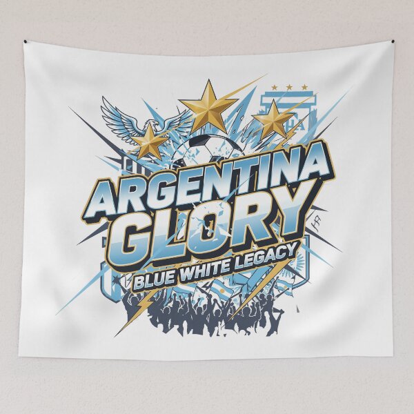 Item preview, Argentina Glory Blue White Legacy Football Design designed and sold by Aminlazir.